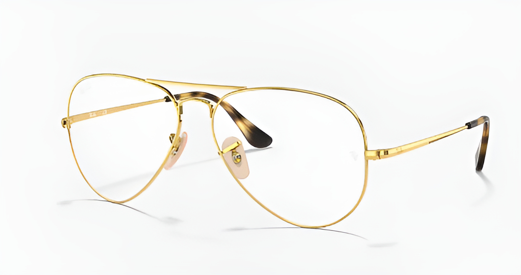 Montura De Anteojos Ray-ban Aviator Metal Ii Rb6489 2500, Color Dorado