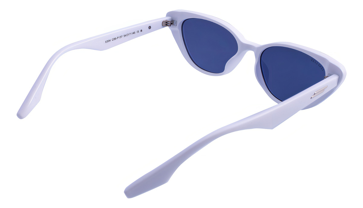 Gafas De Sol Lens Luxe Edna 6304 C89 P137 Policarbonato Uv Azul Oscuro Pulido Blanco - Image 3