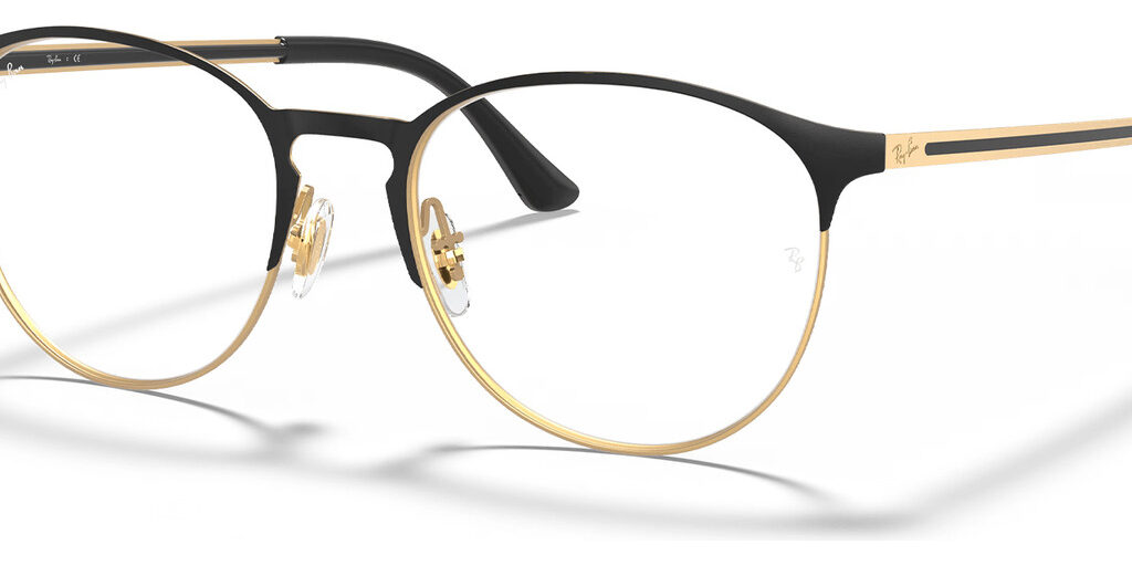 Gafas Ray Ban Black On Gold Rx6375 2890 53 De Color Negro Y Dorado