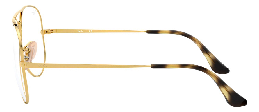 Montura De Anteojos Ray-ban Aviator Metal Ii Rb6489 2500, Color Dorado - Image 6