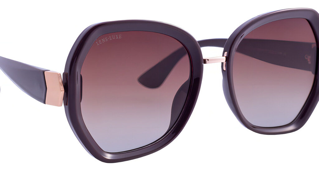 Gafas De Sol Polarizadas Lens Luxe Helena Tj713 Marrón Lente Teal Pulido Marrón Gradual Teal