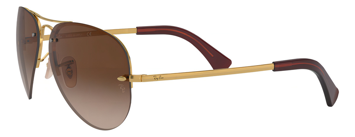 Gafas De Sol Ray-ban Rb3449 Talle Standard Armazón Polished Gold Y Lente Brown - Image 4
