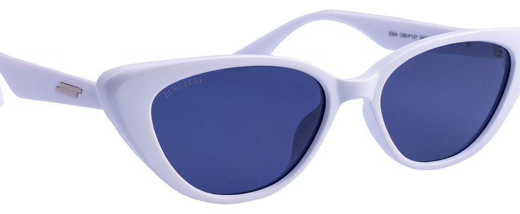 Gafas De Sol Lens Luxe Edna 6304 C89 P137 Policarbonato Uv Azul Oscuro Pulido Blanco