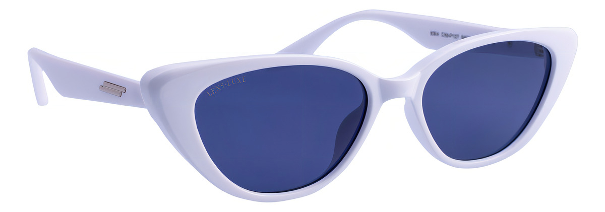 Gafas De Sol Lens Luxe Edna 6304 C89 P137 Policarbonato Uv Azul Oscuro Pulido Blanco