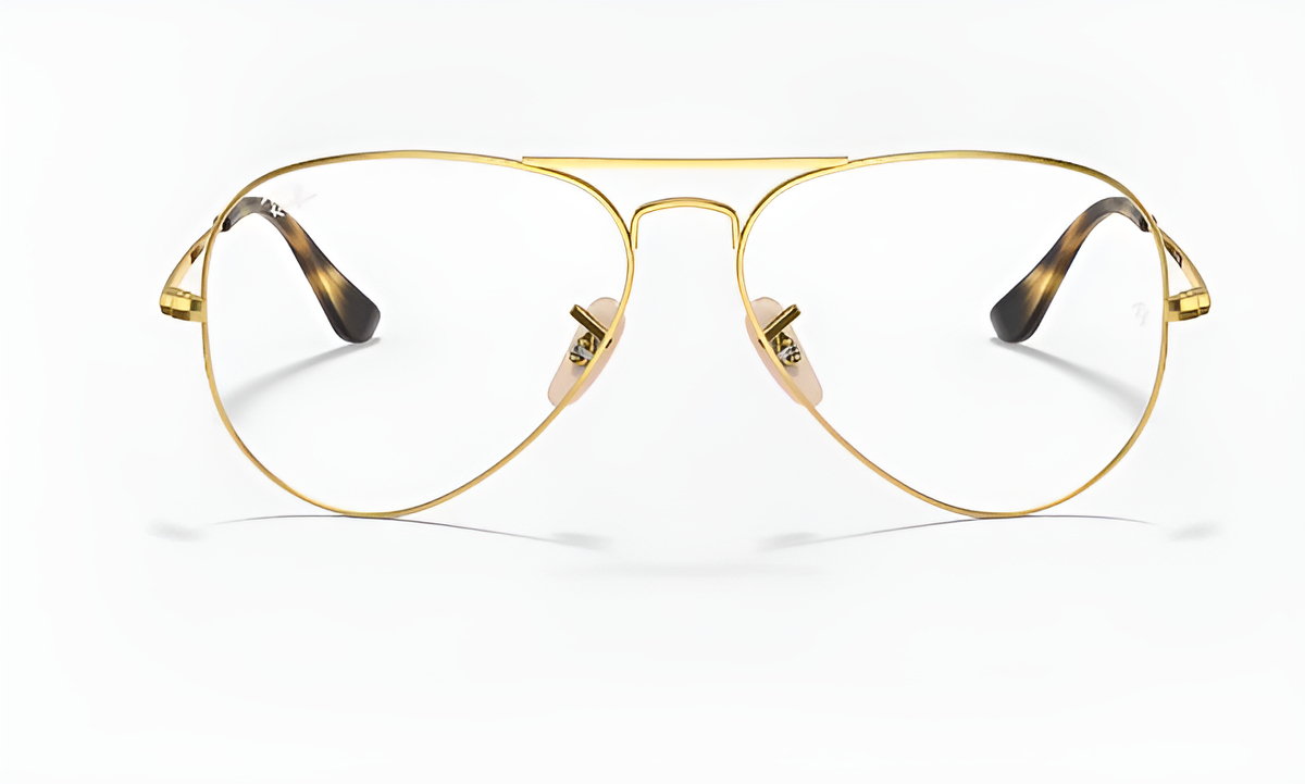 Montura De Anteojos Ray-ban Aviator Metal Ii Rb6489 2500, Color Dorado - Image 2