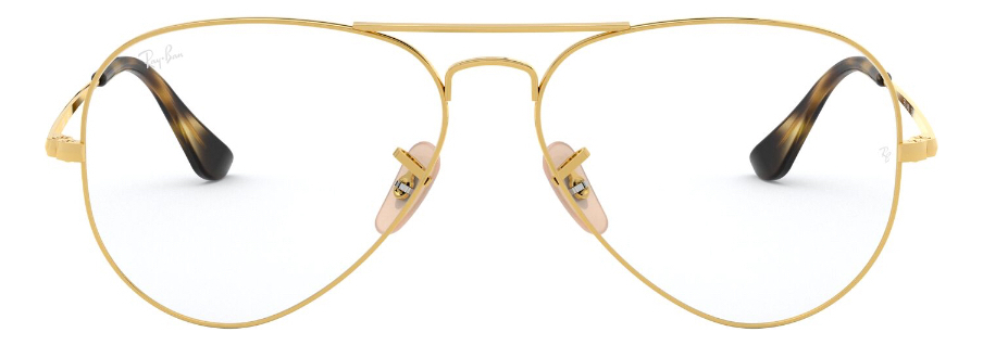Montura De Anteojos Ray-ban Aviator Metal Ii Rb6489 2500, Color Dorado - Image 4
