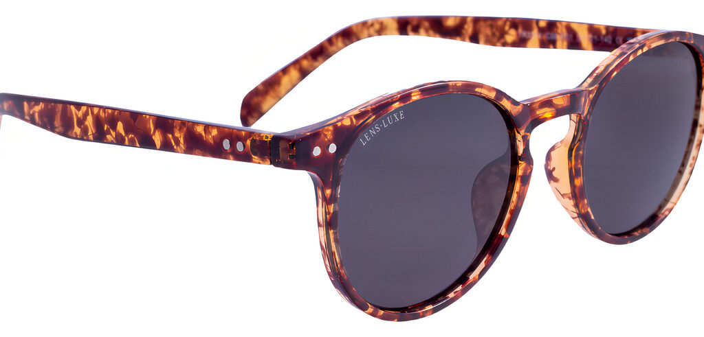 Gafas De Sol Polarizadas Lens Luxe Circle Tr3331 C86 P01 Amarillo Flor Círculo Yellow Flower Gris Oscuro