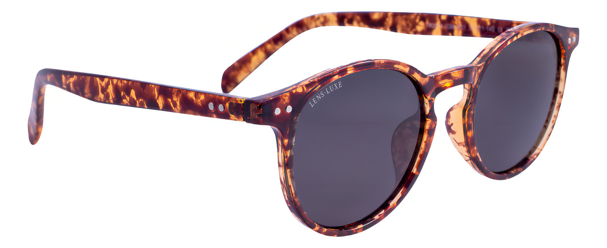 Gafas De Sol Polarizadas Lens Luxe Circle Tr3331 C86 P01 Amarillo Flor Círculo Yellow Flower Gris Oscuro