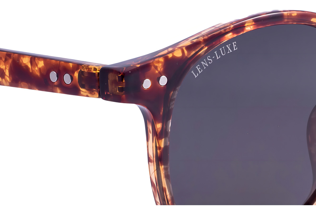 Gafas De Sol Polarizadas Lens Luxe Circle Tr3331 C86 P01 Amarillo Flor Círculo Yellow Flower Gris Oscuro - Image 5