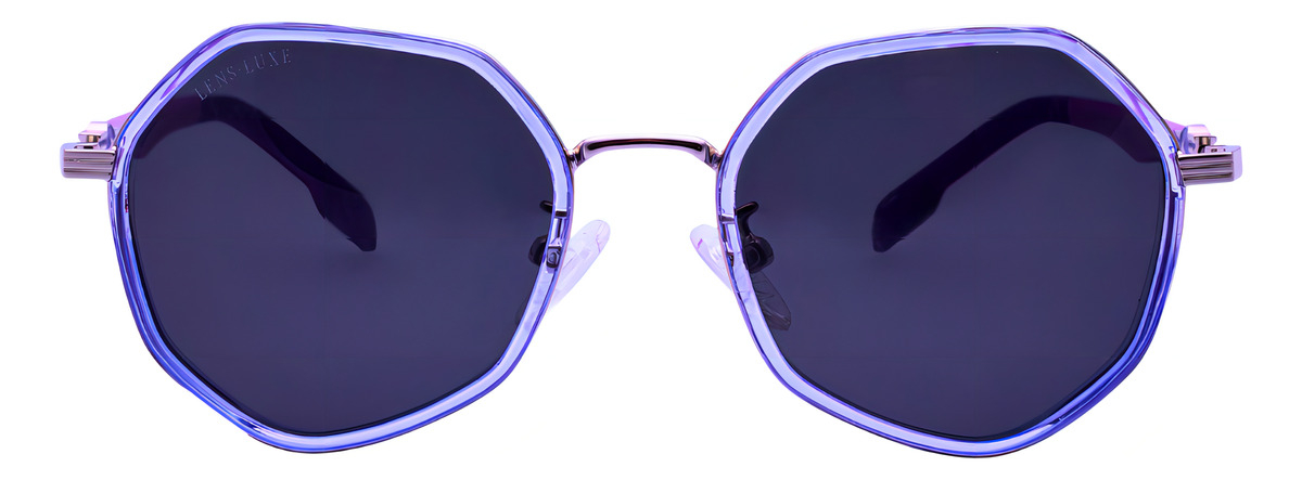 Gafas De Sol Lens Luxe Kids Antonia Tr90 Polarizadas Uv Protección Irregular Translucent Purple Silver/grey Plateado - Rosa - Lila - Image 3