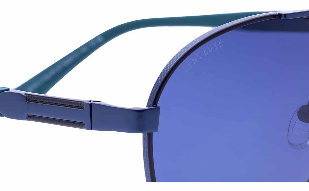 Gafas De Sol Lens Luxe Aviador Azul Lentes Polarizados Océano Azul Marino Azul Metalizado - Image 5