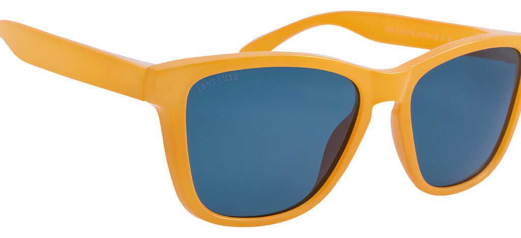 Gafas De Sol Polarizadas Wayfarer Lens Luxe Beach Policarbonato Amarillo Jelly Yellow Azul/verde