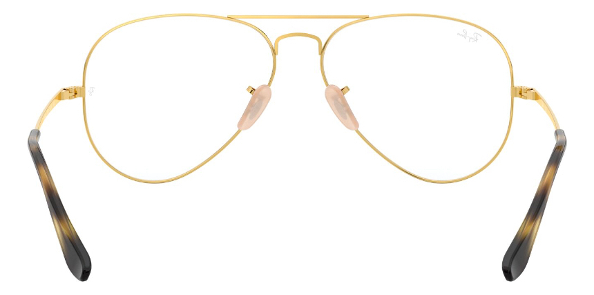 Montura De Anteojos Ray-ban Aviator Metal Ii Rb6489 2500, Color Dorado - Image 7