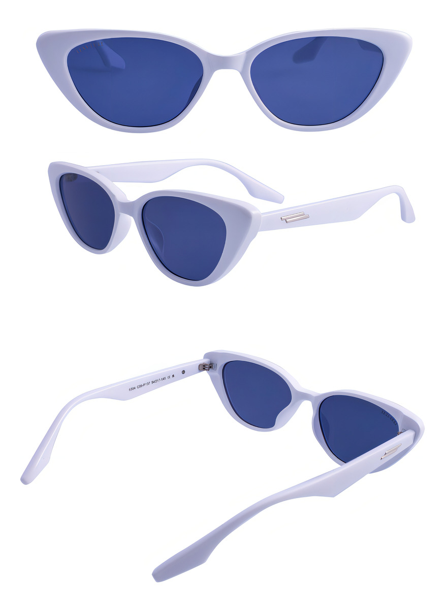 Gafas De Sol Lens Luxe Edna 6304 C89 P137 Policarbonato Uv Azul Oscuro Pulido Blanco - Image 5