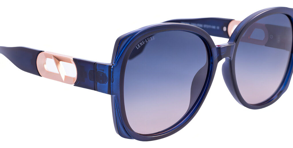 Gafas De Sol Polarizadas Lens Luxe Maru Tr7558 Azul Lentes Blue Green Pulido Azul Blue - Green Teal