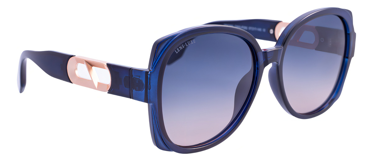 Gafas De Sol Polarizadas Lens Luxe Maru Tr7558 Azul Lentes Blue Green Pulido Azul Blue - Green Teal