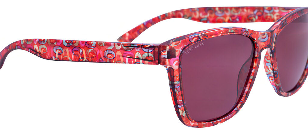 Gafas De Sol Polarizadas Lens Luxe Red Tortoise Tac Uv Protección Modelo 3382 C237 P60 Arte Rojo
