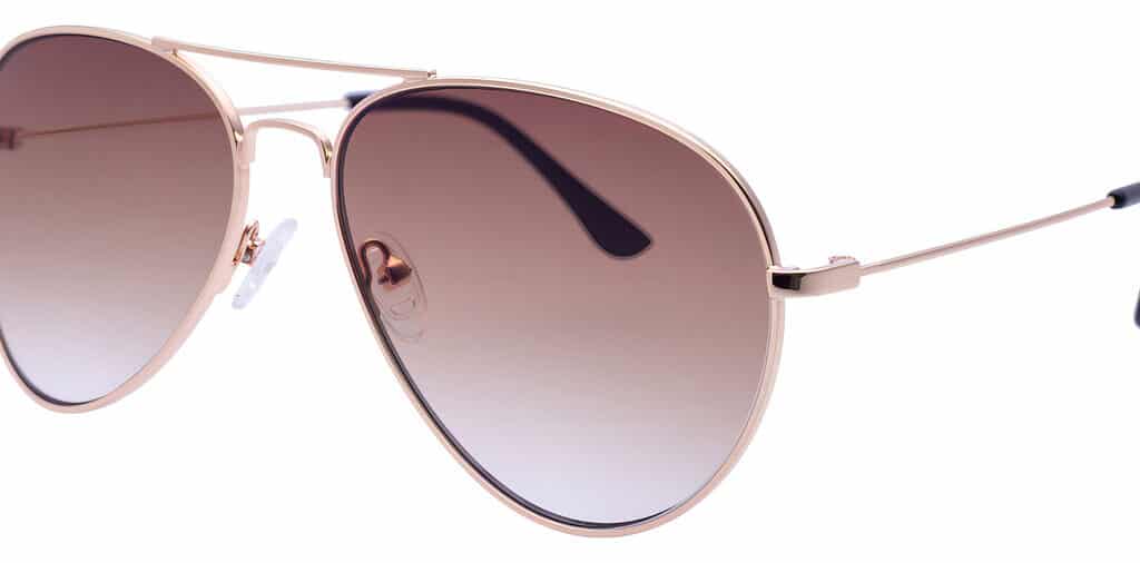 Gafas Aviador Dorado Lens Luxe Degradado Uv Lente Marrón Inverse Marrón Claro Marrón Degradado