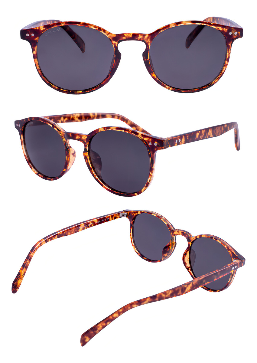 Gafas De Sol Polarizadas Lens Luxe Circle Tr3331 C86 P01 Amarillo Flor Círculo Yellow Flower Gris Oscuro - Image 6