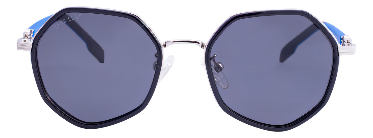 Gafas De Sol Polarizadas Lens Luxe Kids Antonia Tr5129 C01 Negro Tr90 Irregular Negro Brillante Silver/grey Plateado - Azul - Negro - Image 3