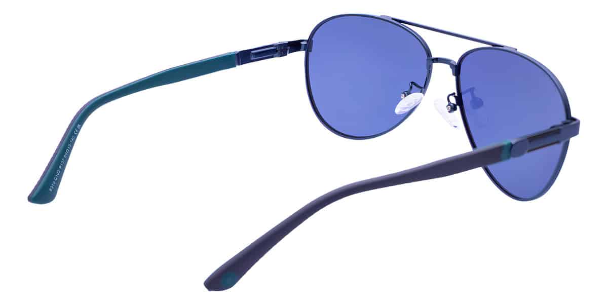 Gafas De Sol Lens Luxe Aviador Azul Lentes Polarizados Océano Azul Marino Azul Metalizado - Image 4